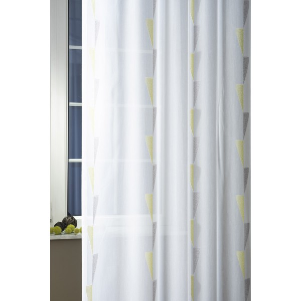 Karin zöld mintás 300cm magas fényáteresztő függöny méterárú